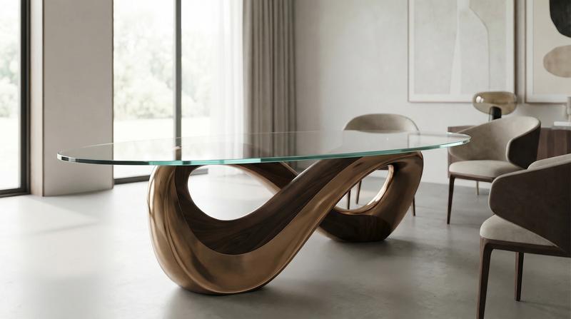 Vetro Glass Dining Table